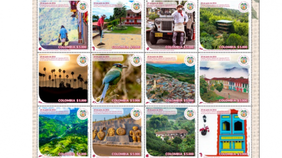 Lanzan estampilla postal dedicada al Paisaje Cultural Cafetero